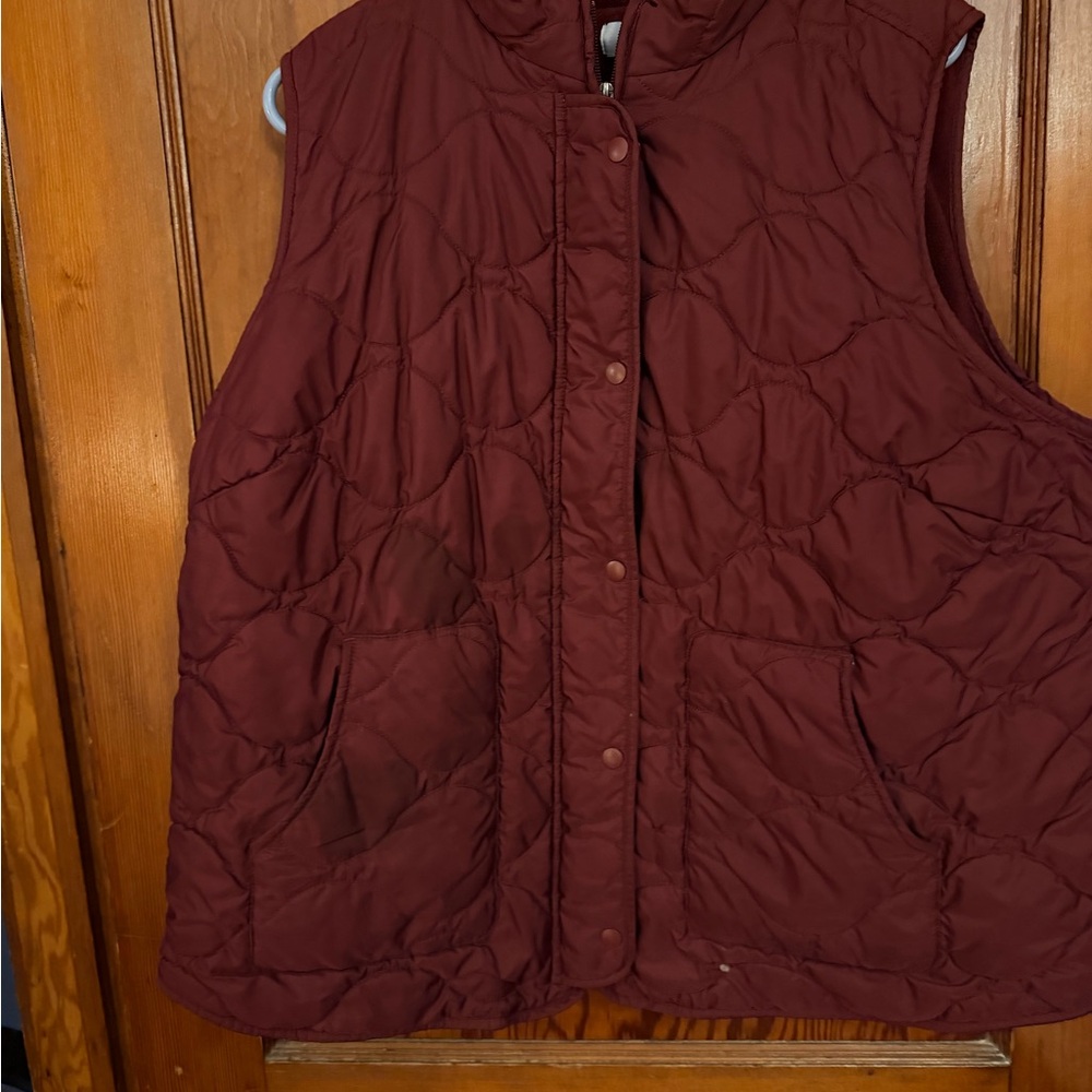 Croft & Barrow Maroon Quilted Vest
